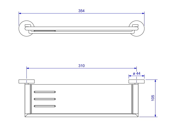 Prateleira Para Banheiro Em Resina Deca Disco Cromado - 2030.C.DSC