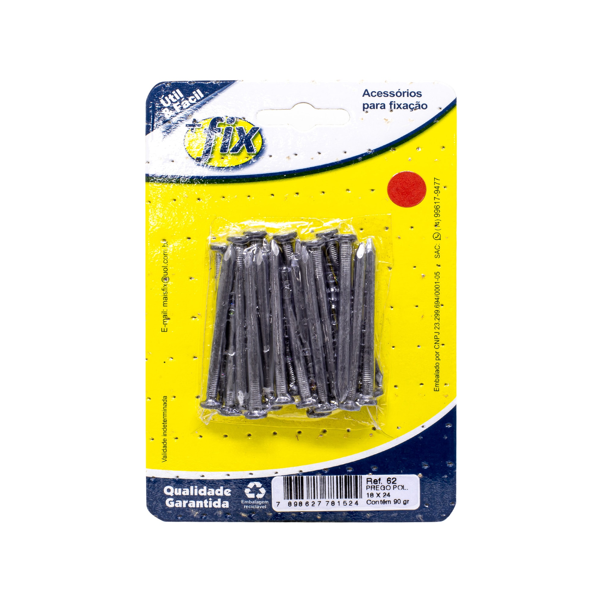 Prego +Fix 18x24 90gr Polido - R.62