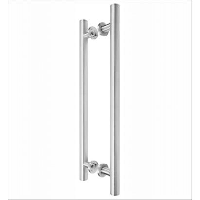 Puxador de Alumínio Kromus Tubolar Reto Par 50cm Liso Cromado - 10521