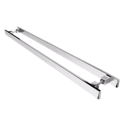 Puxador Inox Kromus Alfa-Q Barra Chata Par 120cm Polido - 61200