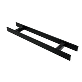 Puxador Inox Kromus Nilo Barra Chata Par 80cm Preto - 74804