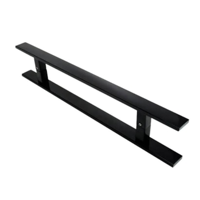 Puxador Inox Kromus Nilo Barra Chata Par 80cm Preto - 74804