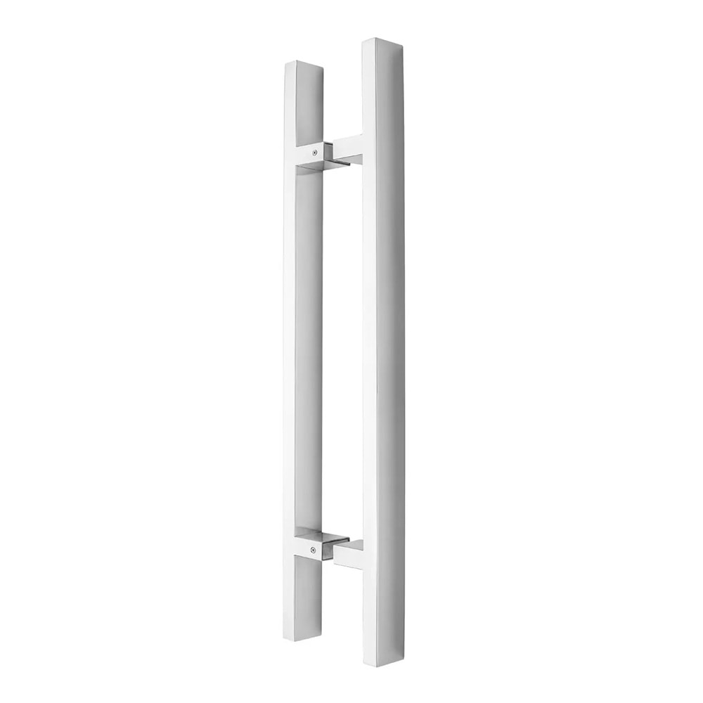 Puxador Inox Kromus Nilo-H Barra Chata Par 60cm Polido - 60613