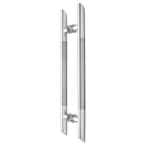 Puxador Inox Kromus Sena-D Tubolar Par 60cm Polido - 14060