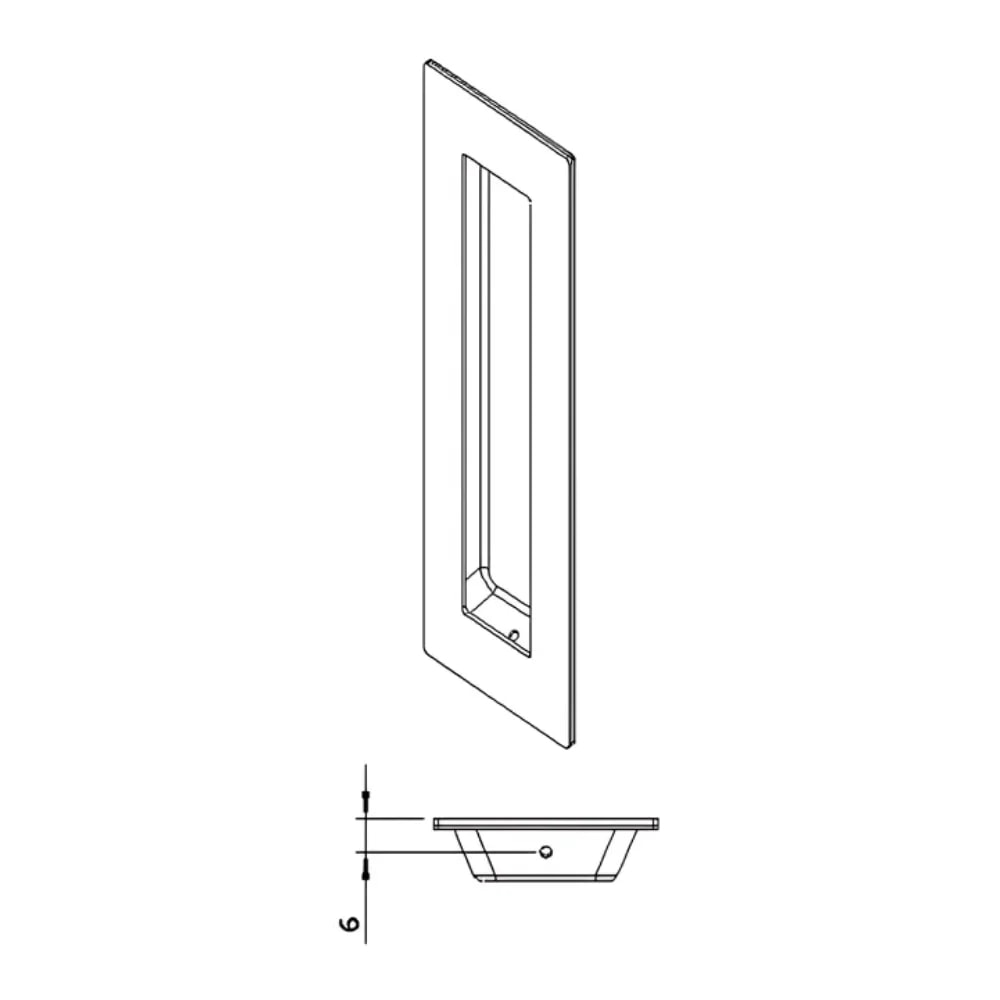 Puxador Pado Concha Cavidade Quadrada 150mm Inox Polido - 59122907