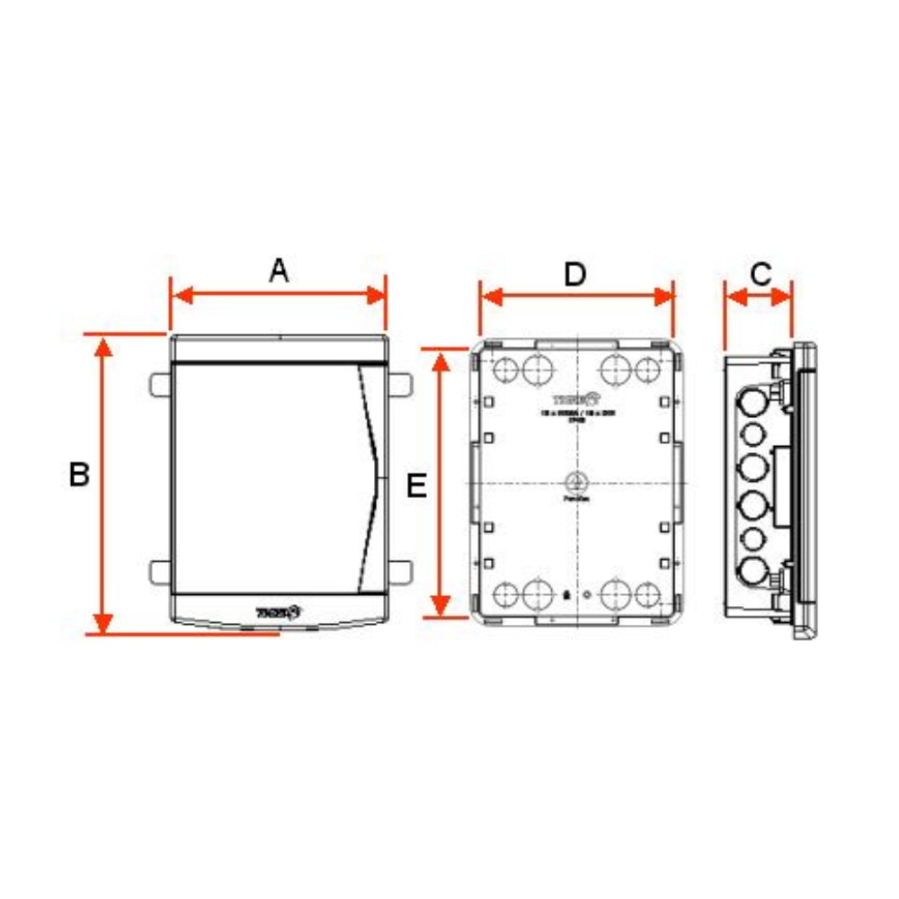 Quadro Distribuição de Embutir Tigre para 27/36 Disjuntores Branco - 33047010