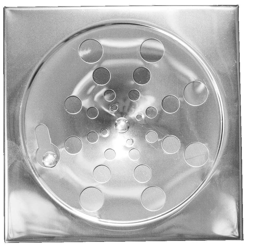 Ralo Inox Baricar Quadrado sem Caixilho 15x15cm - 1506