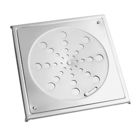 Ralo Inox Kimetais Quadrado com Caixilho 15x15cm - GR000008