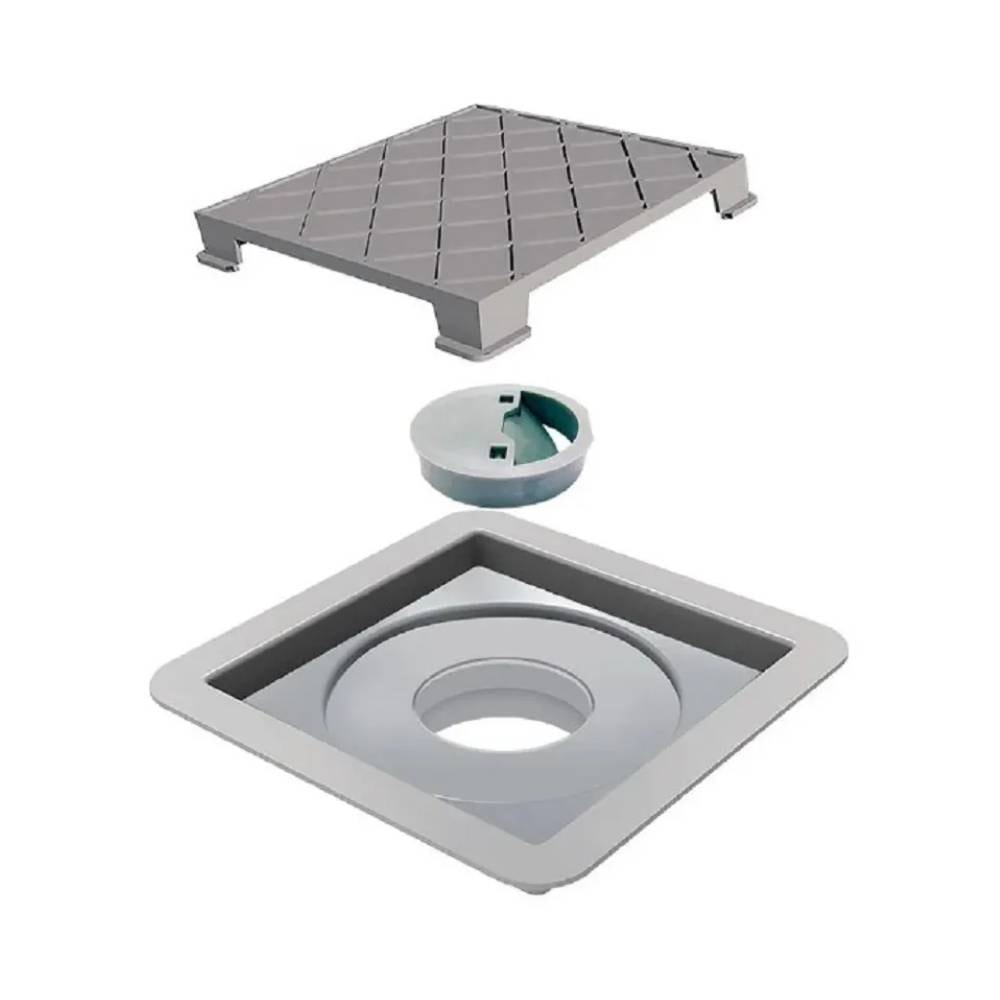 Ralo Linear Square Novii Quadrado 10x10cm Oculto - 7344