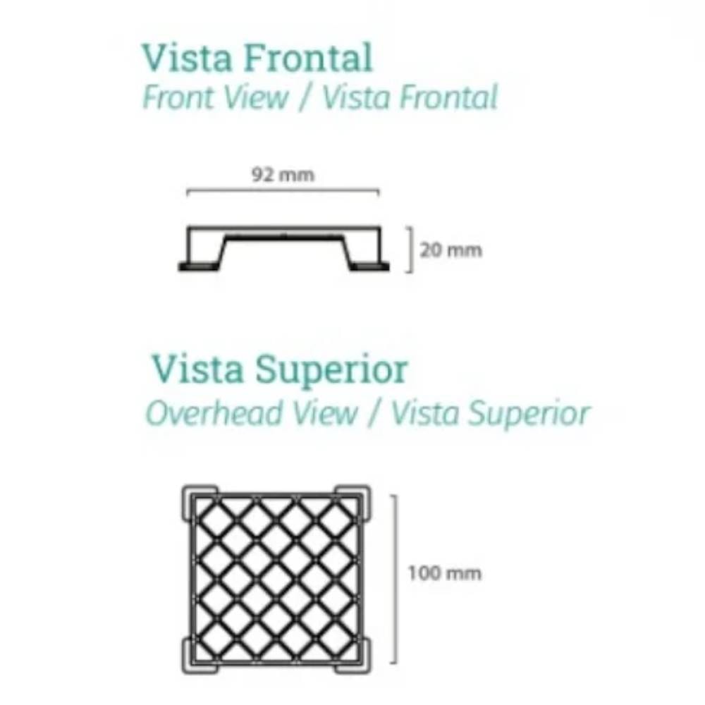Ralo Linear Square Novii Quadrado 10x10cm Oculto - 7344