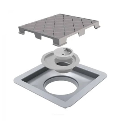 Ralo Linear Square Novii Quadrado 10x10cm Oculto - 7344