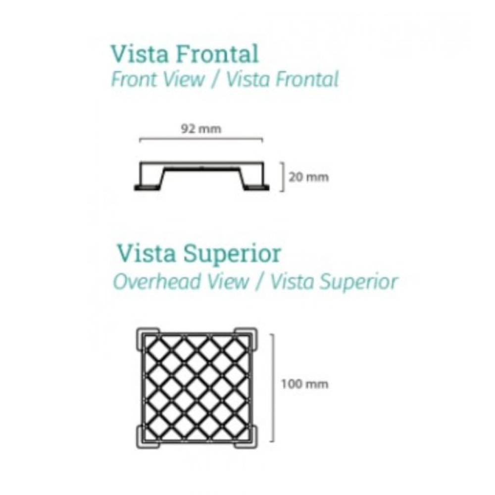 Ralo Linear Square Novii Quadrado 15x15cm Oculto - 4665