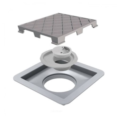 Ralo Linear Square Novii Quadrado 15x15cm Oculto - 4665