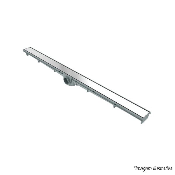 Ralo Linear Tigre com Tampa Inox Saida Baixo 90cm - 100018901