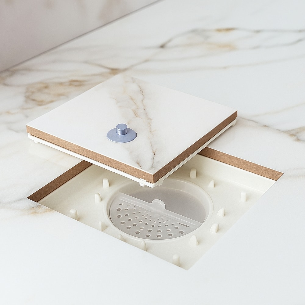 Ralo Oculto MultiCerto 15cm Com Aba Tampa Rasa