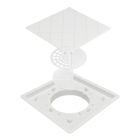 Ralo Oculto MultiCerto 15cm Com Aba Tampa Rasa