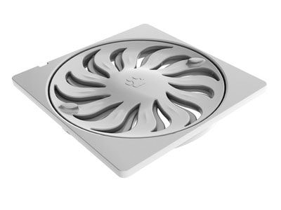 Ralo Tigre Abre e Fecha Quadrado Branca 10x10cm