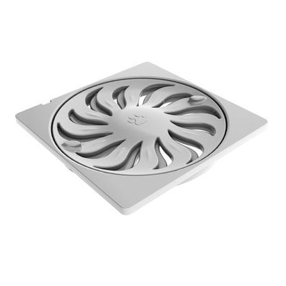 Ralo Tigre Abre e fecha Quadrado Branca 15x15cm