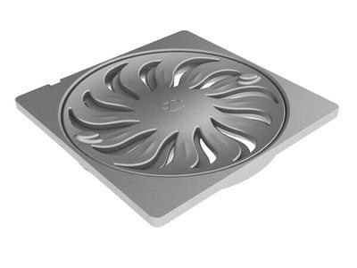 Ralo Tigre Abre e Fecha Quadrado Titânio 10x10cm