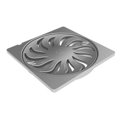 Ralo Tigre Abre e fecha Quadrado Titânio 15x15cm