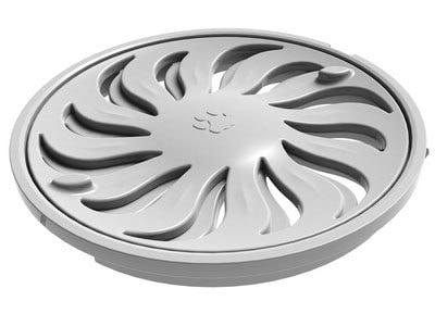 Ralo Tigre Abre e fecha Redondo Branca 15x15 cm