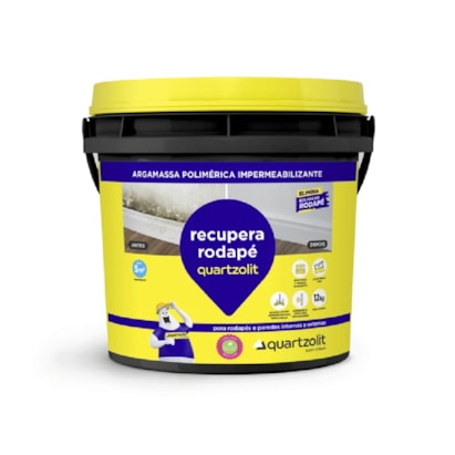 Recupera Rodapé Impermeabilizante Quartzolit 12Kg Branco