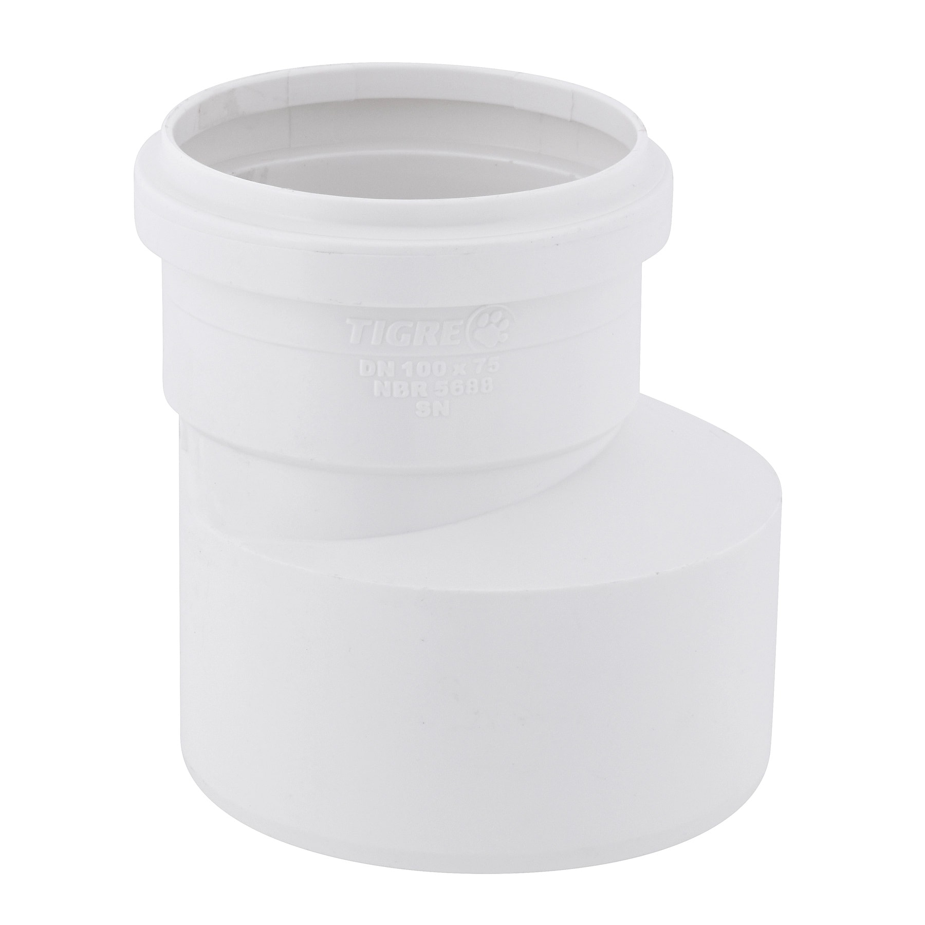 Redução Excêntrica PVC para Esgoto Tigre 100x75mm 4