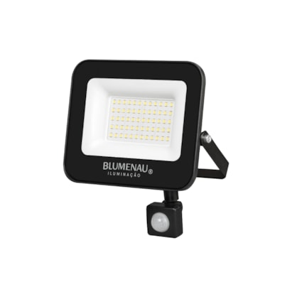 Refletor Led Blumenau 50W 6000K Preto Com Sensor - 79506010