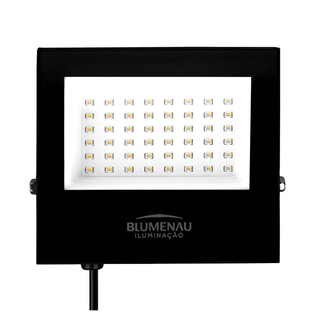 Refletor LED Blumenau Play 50W 3000K Preto - 78503000
