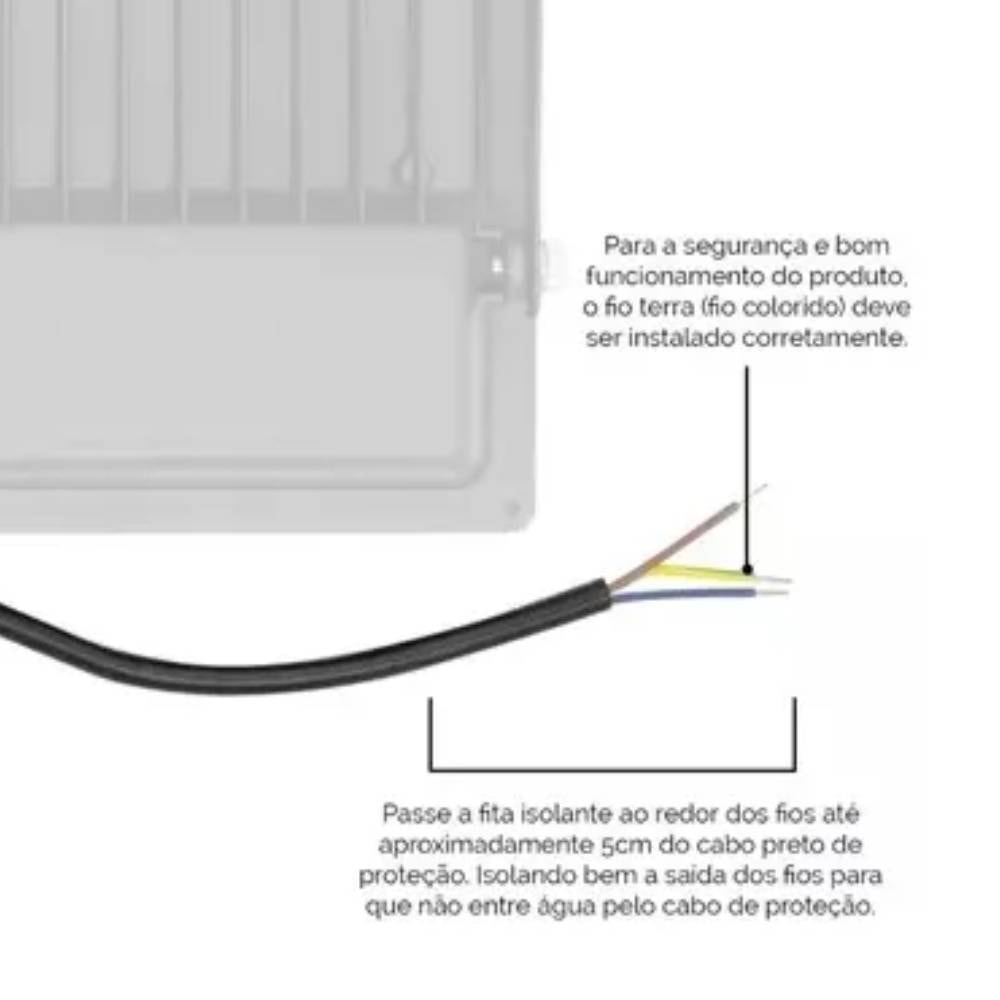 Refletor LED Blumenau Play 50W 3000K Preto - 78503000