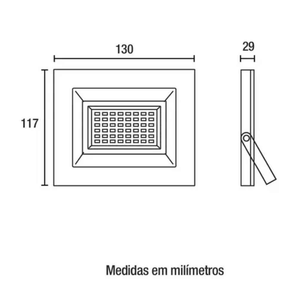 Refletor LED Blumenau Play 50W 3000K Preto - 78503000