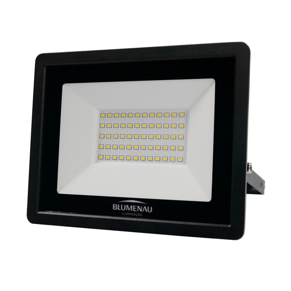 Refletor LED Blumenau Preto 50W 3000K - 76503000