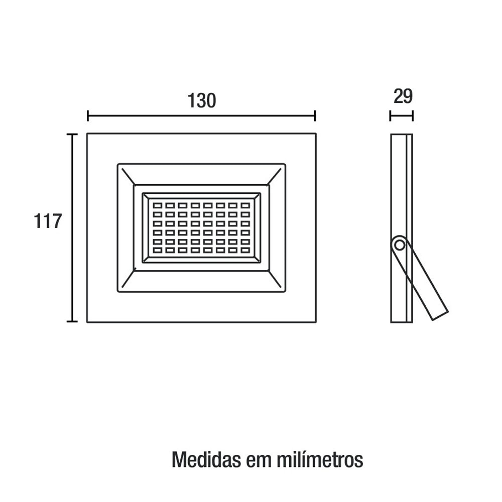 Refletor LED Blumenau Preto 50W 6500K - 78506000