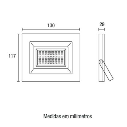 Refletor LED Blumenau Preto 50W 6500K - 78506000