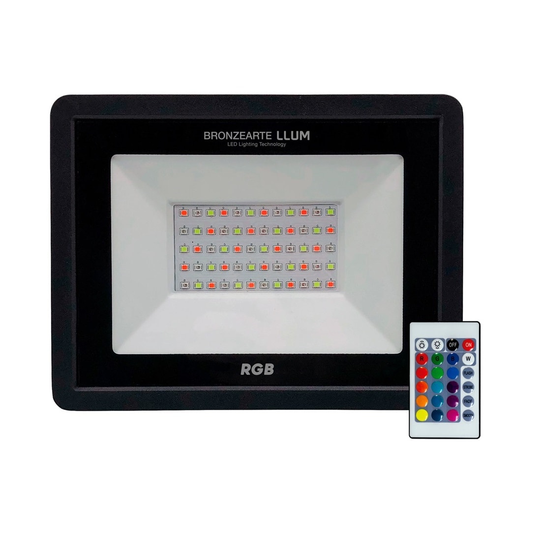 Refletor LED Bronzearte Deep Fit RGB 50W Preto - LDSMDRFFT50RGB