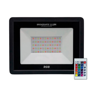 Refletor LED Bronzearte Deep Fit RGB 50W Preto - LDSMDRFFT50RGB