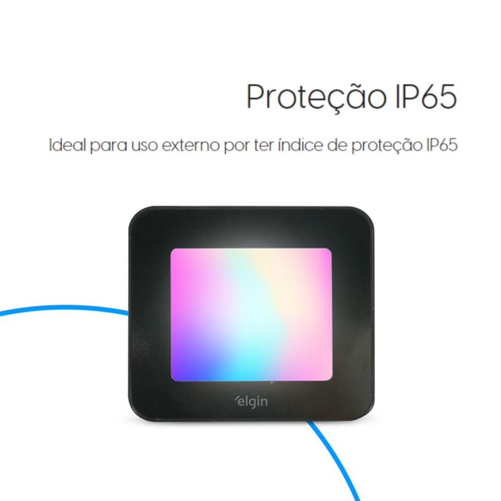 Refletor LED Elgin Inteligente 20W 3000K - 6500K RGB - 48RPLEDWIFI2