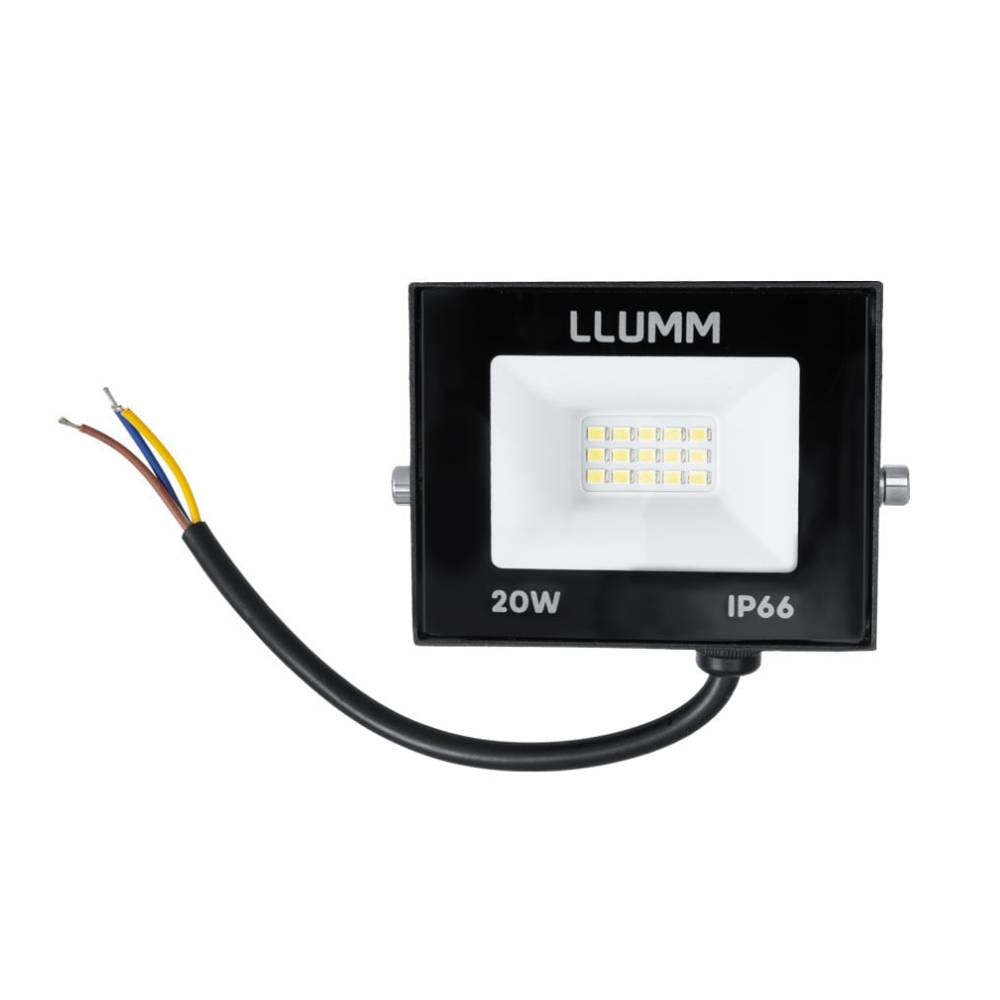 Refletor LED LLUMM Deep Fit 20W 6,500K Preto - LDSMDRFFT20W6R1