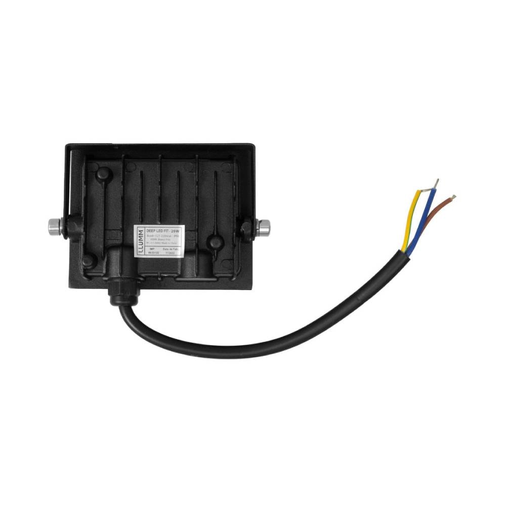 Refletor LED LLUMM Deep Fit 20W 6,500K Preto - LDSMDRFFT20W6R1