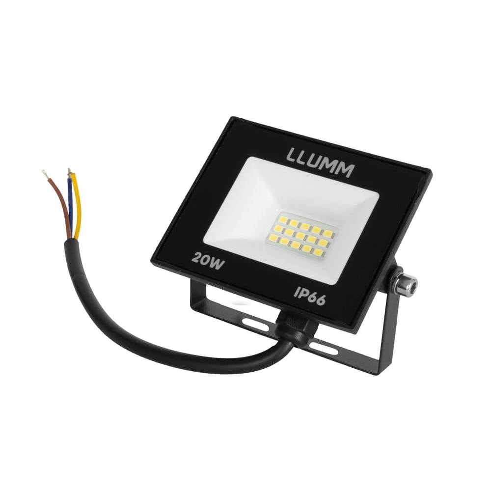 Refletor LED LLUMM Deep Fit 20W 6,500K Preto - LDSMDRFFT20W6R1
