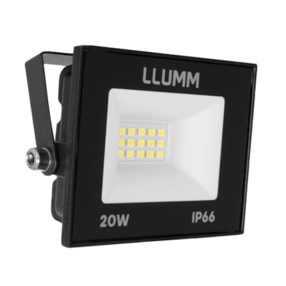 Refletor LED LLUMM Deep Fit 20W 6,500K Preto - LDSMDRFFT20W6R1