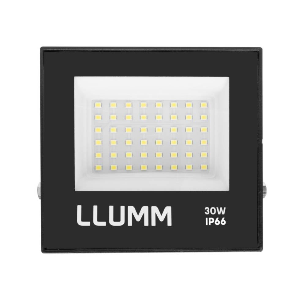 Refletor LED LLUMM Deep Fit 30W 6000K Preto - LDSMDRFFT30W6R1