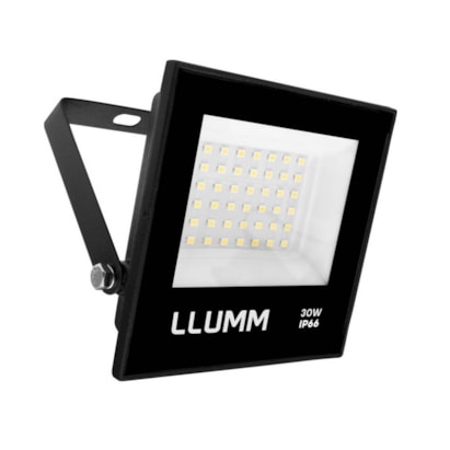 Refletor LED LLUMM Deep Fit 30W 6000K Preto - LDSMDRFFT30W6R1