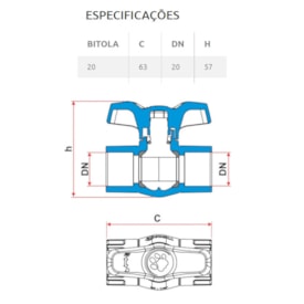 Registro Esfera VS Compacto Soldável Tigre 20mm - 27950302