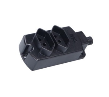 Régua com 2 Tomadas 2P+T sem Cabo Margirius 10A Preto - 10696