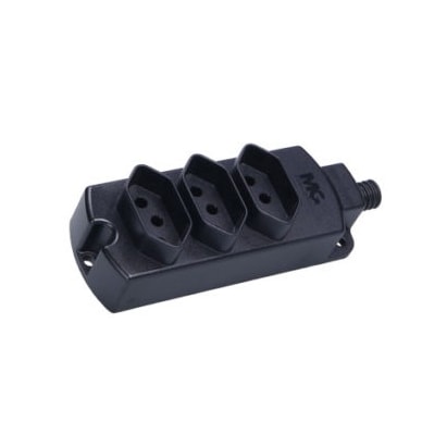 Régua com 3 Tomadas 2P+T sem Cabo Margirius 10A Preto - 10719