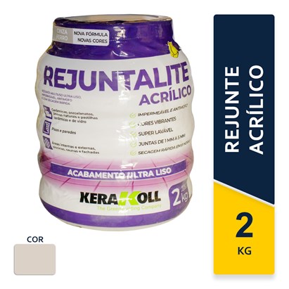 Rejunte Acrílico Kerakoll Rejuntalite 2Kg Cinza Claro - K90161.01