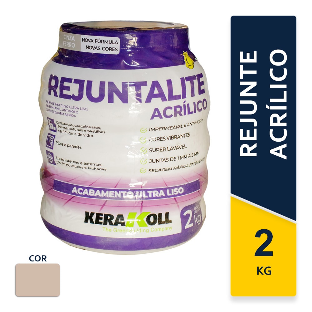 Rejunte Acrílico Kerakoll Rejuntalite 2Kg Garapeira - K90175.01