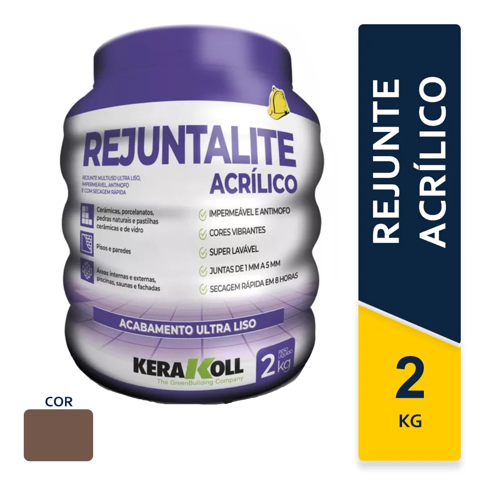 Rejunte Acrílico Kerakoll Rejuntalite 2Kg Milettia - K90180.01