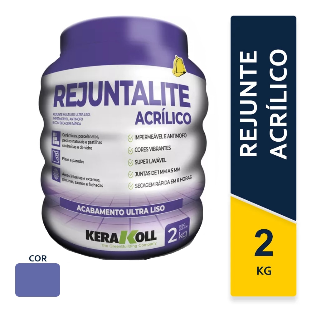 Rejunte Acrílico Kerakoll Rejuntalite 2Kg Oceano - K90183.01